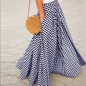 Zanzea high waisted pleated maxi skirt size S